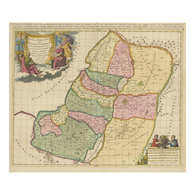 Twelve Tribes of Israel Samson Map For Sale