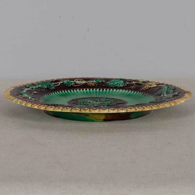 19th Century George Jones Majolica Plate, Grapevine Pattern, English, Circa 1865 For Sale - Image 5 of 6