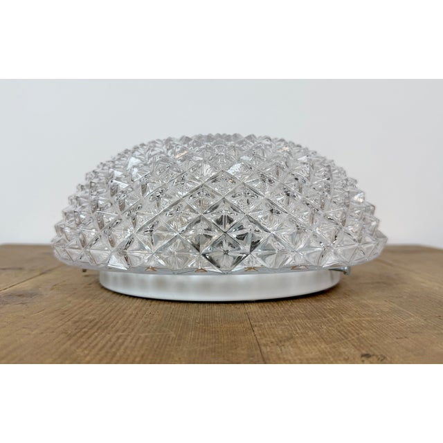 Vintage Glass Ceiling Light, 1970s For Sale - Image 6 of 16