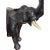 Mid 20th Century Leather Elephant Statue Safari Figure W/ Bone Tusks For Sale - Image 9 of 9