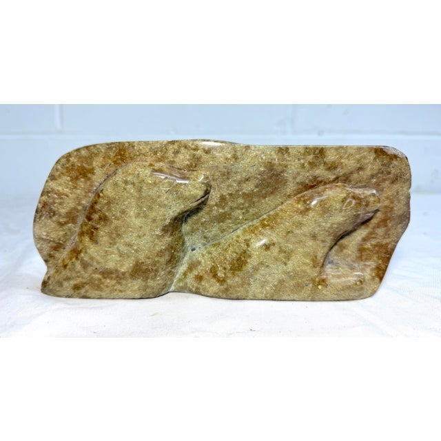 Antique Signed Carved Soapstone Eva Itulu Canadian Seal Eskimo Sculpture Inuit For Sale In New York - Image 6 of 16