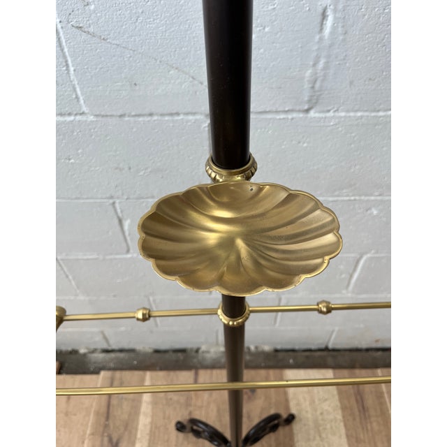 Mid Century Brass and Iron Valet For Sale - Image 4 of 12