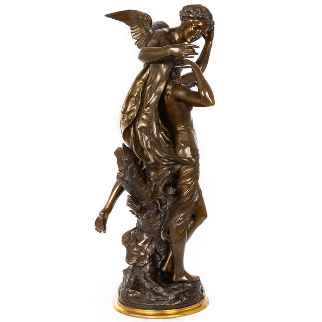 French French Antique Bronze Sculpture “Awakening of Nature” by Emile Picault For Sale - Image 3 of 18