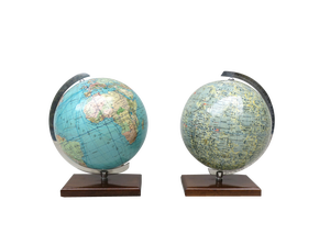 Earth & Moon Globes from Columbus Publishing House, 1960s, Set of 2