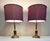 1970s Vintage Table Lamps with Brass Base and Handmade Lampshade from Lamplove, 1970s, Set of 2 For Sale - Image 5 of 10