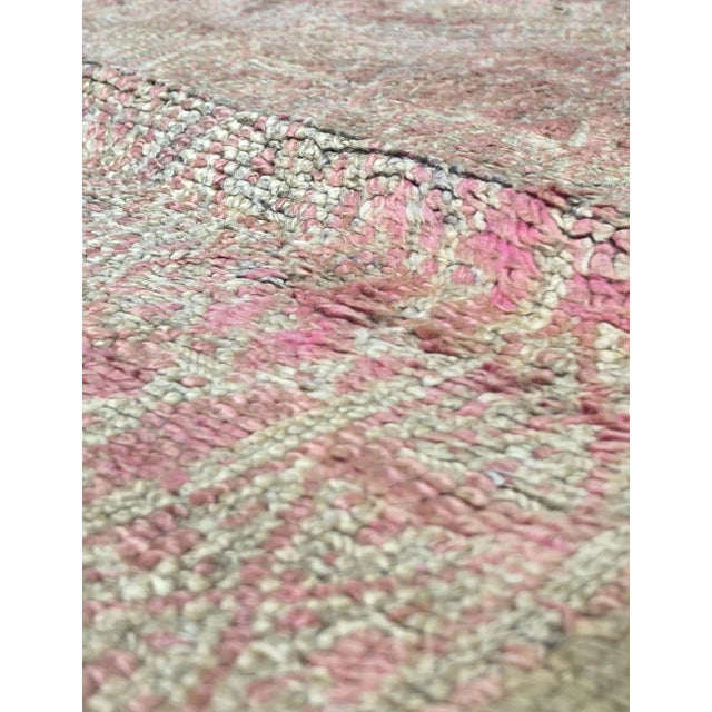 Pink Vintage Pink Moroccan Rug - 9.2 X 6.5 Ft For Sale - Image 8 of 8