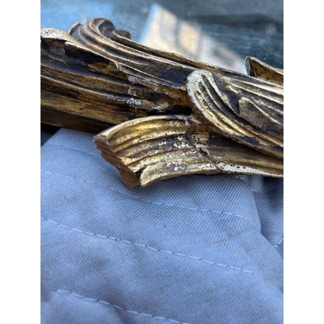 Large Antique Chinoiserie Carved Wood Mirror For Sale - Image 12 of 15