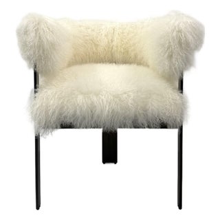 Late 20th Century Contemporary Mongolian Lamb Fur Armchair For Sale