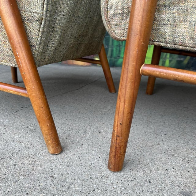 Pair of Vintage Mid-Century Leslie Diamond for Conant Ball Lounge Chairs For Sale - Image 10 of 12