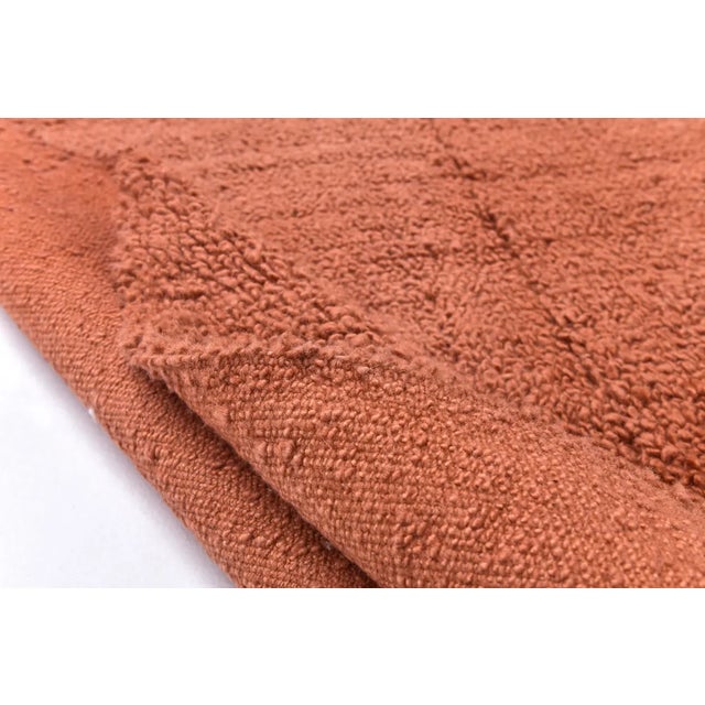 Turkish 1970s Turkish Handloom Home Living Terracota Rug For Sale - Image 3 of 9