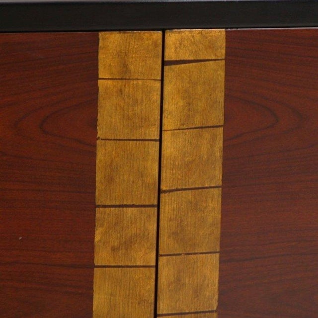 Burnt Umber Bolier & Co. Occasional Black Lacquer Cabinet Credenza For Sale - Image 8 of 8