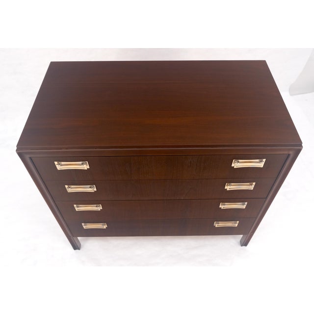Late 20th Century 4 Drawers Mid Century Modern Walnut Dresser MINT For Sale - Image 5 of 12
