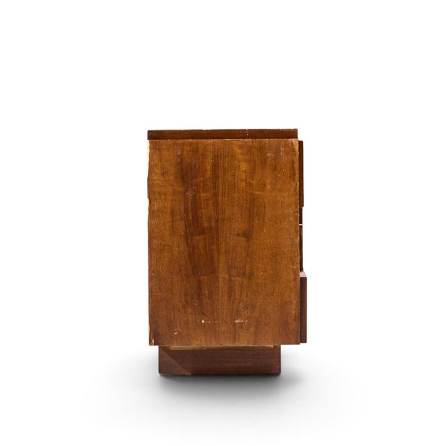Lane Furniture Lane Staccato Brutalist Mid Century Walnut Lowboy Dresser For Sale - Image 4 of 10