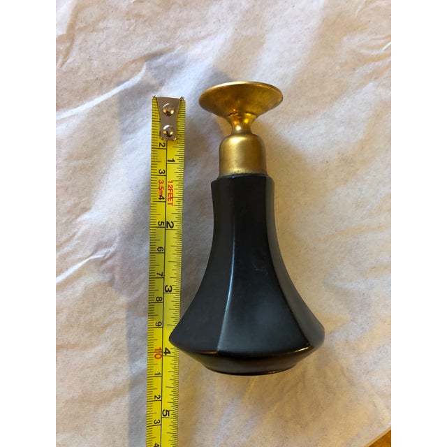 1930s Black and Gold Glass Perfume Bottle For Sale In New York - Image 6 of 7