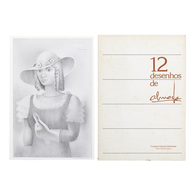 Almada Negreiros, Portrait Compositon, 1984, Screen Print Set of 12 For Sale