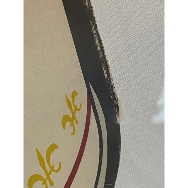 Contemporary Re-Framed Andy Warhol Soup Can Lithograph on Linen in Round Oiled Wood Frame For Sale - Image 3 of 16