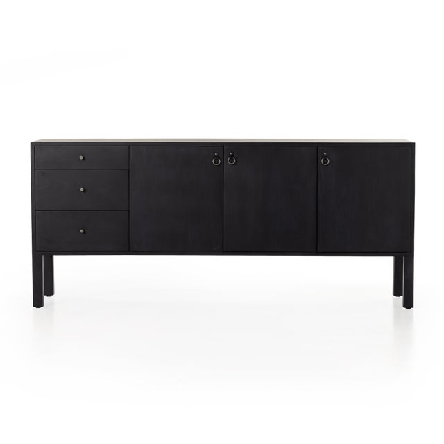 Wood Four Hands Isador Sideboard, Black Wash Poplar For Sale - Image 7 of 12