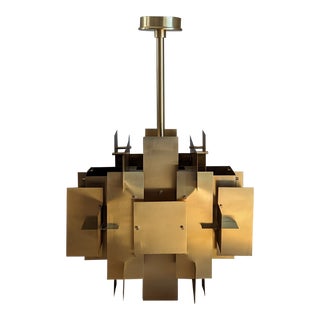 Jonathan Adler Brass Puzzle Chandelier For Sale