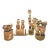 Early Vintage Kokeshi/Sakunami Doll Lot of Four, Handmade Japanese Ornamental For Sale