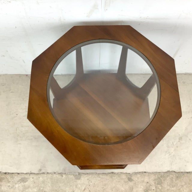 Mid-Century Walnut End Table- Octagonal For Sale In Philadelphia - Image 6 of 13