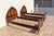 An elegant pair of early 20th-century Louis XV style twin bed frames, beautifully crafted from solid wood and adorned with...