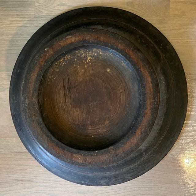 Early 20th Century Early 20th Century Antique Hand Carved Teak Offering Tray For Sale - Image 5 of 12