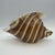 Mid-Century Modern Vintage Murano Style Art Glass Conch Shell Cream Brown Swirl Paperweight For Sale - Image 3 of 4