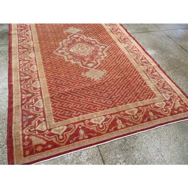 Galerie Shabab Collection Early 20th Century Turkish Oushak Accent Rug For Sale In New York - Image 6 of 8