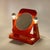Vintage Orange Dual Mirror with Lights from Schott, 1970s For Sale - Image 4 of 13