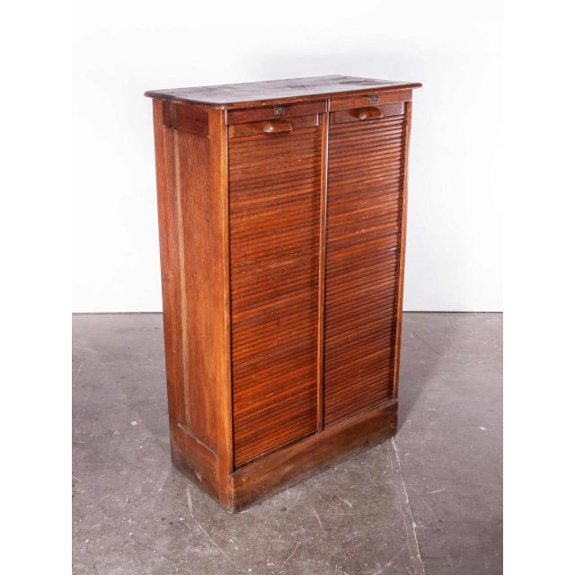 Tambour Fronted Oak Cabinet from Thonet, 1930s For Sale - Image 13 of 13