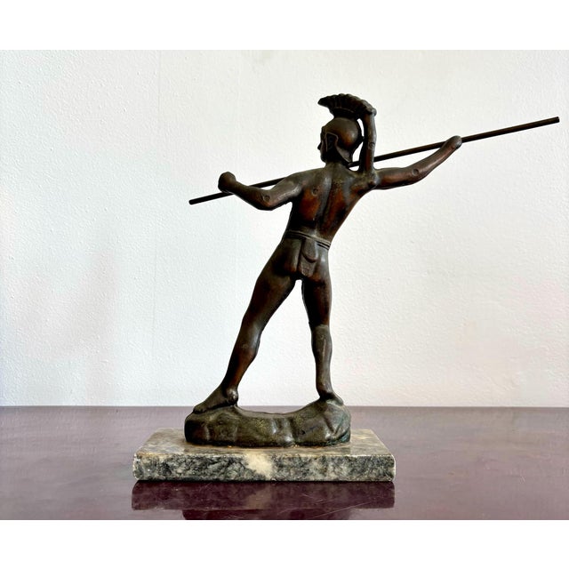 Mid 20th Century Vintage Grand Tour Bronze Gladiator Statue For Sale - Image 5 of 8