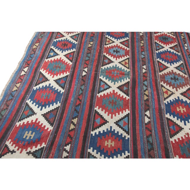 Antique Shirvan Kilim – Caucasian Flatweave, Late 19th Century -5' 11'' X 8' 11'' For Sale - Image 4 of 14
