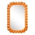Murano Glass Orange Mirror For Sale