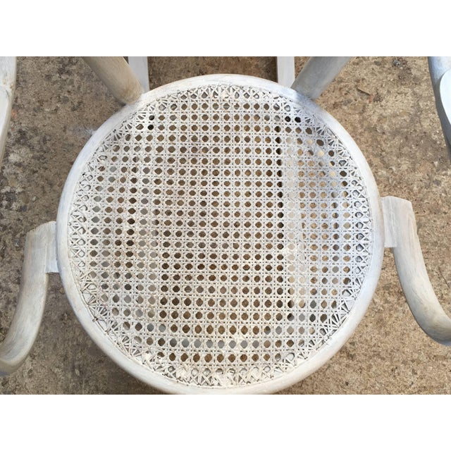 White 20th Century White Patina Bentwood Rocking Chair Thonet Style For Sale - Image 8 of 10