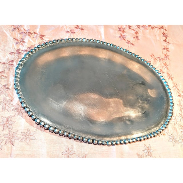Early 21st Century Lenox Organics Collection Oval Beaded "Bread Tray" For Sale In San Diego - Image 6 of 6