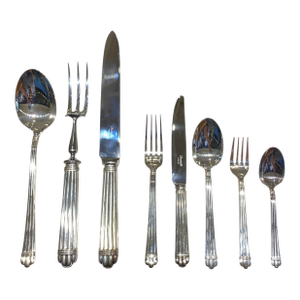 Late 20th Century Christofle Flatware Set "Aria" Silverplate - 8pcs