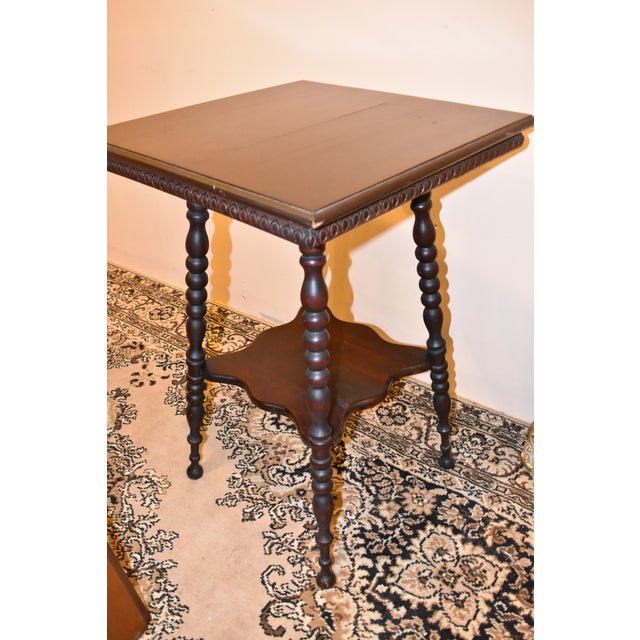 Antique Turned Spindle Leg Side Table Chairish