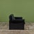 Matteo Grassi Black Leather Loveseat For Sale - Image 10 of 12