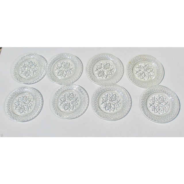 American Set of 8 Glass Coasters Circa 1900 For Sale - Image 3 of 4