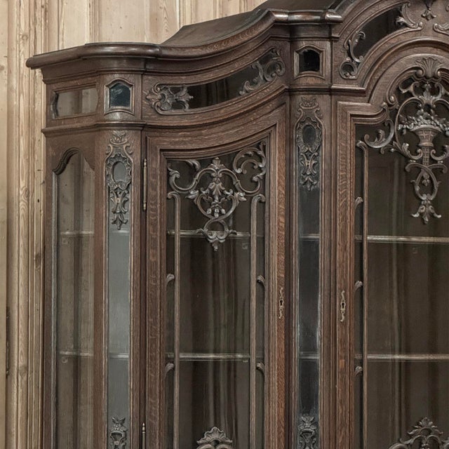 Wood 19th Century Country French Régence Liégeois Oak China Buffet For Sale - Image 7 of 18