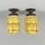 Art Deco Marbled Opaline & Burnished Brass Flush Mounts, Germany, 1930s, Set of 2 For Sale - Image 4 of 16