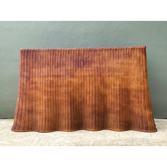 Vintage Woven Rattan Ghost Console Table For Sale - Image 18 of 18