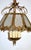 Metal Antique French Brass and Glass Chandelier from Unbekannt, 1930s For Sale - Image 7 of 10