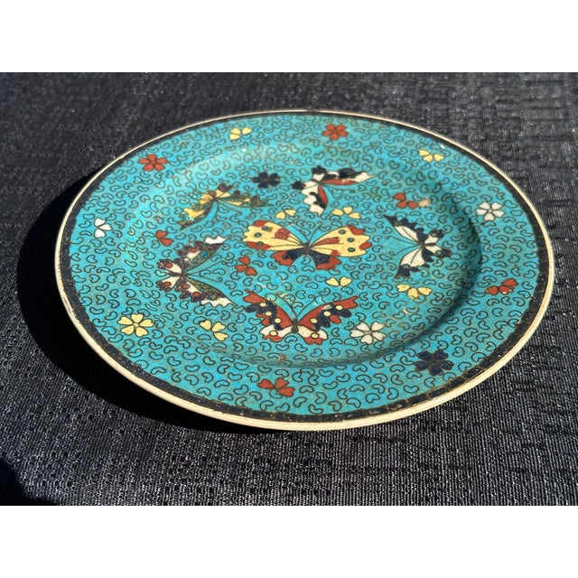 Antique Japanese Kinkozan Totai Shippo Cloisonné Plate, Kyoto For Sale - Image 15 of 15