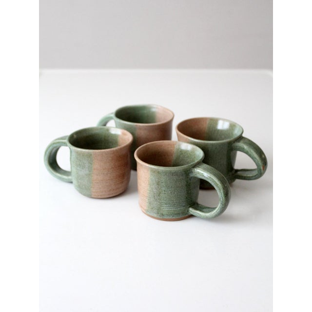 Vintage Studio Pottery Mug Set of 4 For Sale - Image 15 of 18