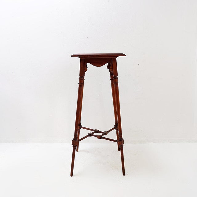 Art Nouveau Style Wooden Side Table For Sale - Image 3 of 16