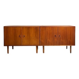 Low Danish Teak Sideboards from Hg Furniture, 1960s, Set of 2 For Sale