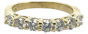 Late 20th Century 18k Diamond Band, Size 4.75