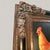 Wood 1950s Mid Century Rooster Oil Painting With Spanish Baroque Style Frame For Sale - Image 7 of 18