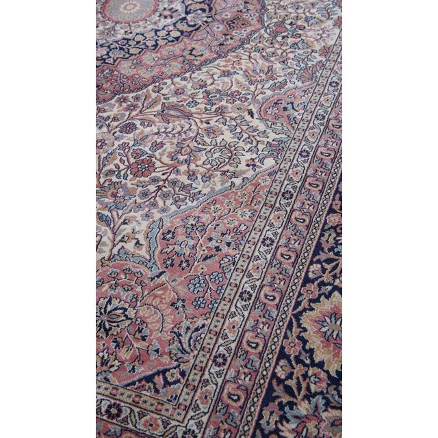 Oriental Style Rug with Pink and Blue Colors For Sale - Image 3 of 11